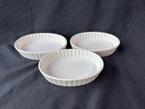 Set Of 3 Porcelain Creme Brulee Ramekin Dishes