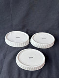 Set Of 3 Porcelain Creme Brulee Ramekin Dishes