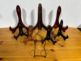 Lot Of 8 Wooden/Metal Plate Display Stands