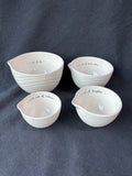 Set Of 4 Ceramic Nesting Measuring Cups