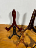 Lot Of 8 Wooden/Metal Plate Display Stands