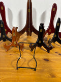 Lot Of 8 Wooden/Metal Plate Display Stands