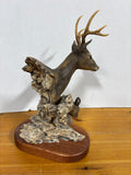 "Quiet Solace"  Whitetail Deer Bust Sculpture by L.E. Randy Reading 1040/4000