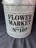 Galvanized Flower Market Milk Can No 107