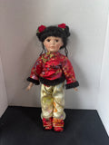 Asian Inspired Decorative Porcelain Woman Doll