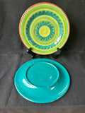 18-Piece Target Home Threshold Melamine Aqua Green Brown Dish Set