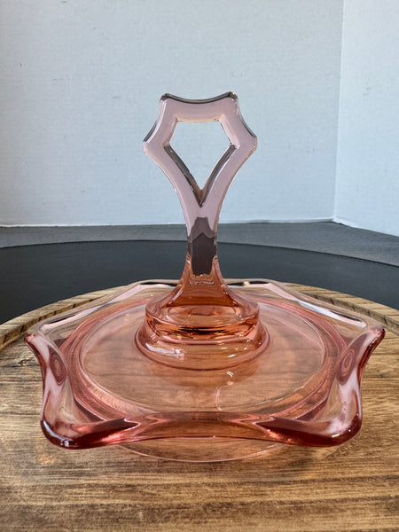 Jeanette Pink Depression Glass Octagonal Trinket Tray