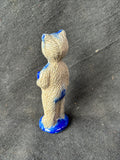 Salmon Falls Style Stoneware Teddy Bear With Tree Stoneware Unsigned