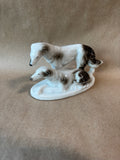 Borzoi Russian Wolfhound Dog Porcelain Figurine