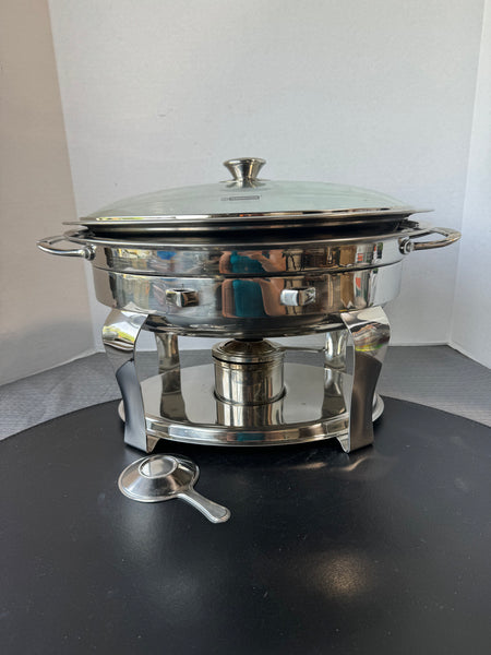 Tramontina 4.2QT Stainless Steel Oval Chafing Dish