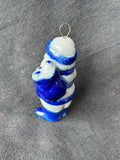 David Eldreth Style Pottery Salt Glazed Santa Claus Hanging Christmas Ornament