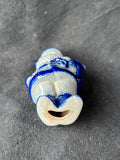David Eldreth Style Pottery Salt Glazed Santa Claus Hanging Christmas Ornament