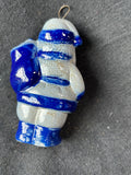 David Eldreth Style Pottery Salt Glazed Santa Claus Hanging Christmas Ornament