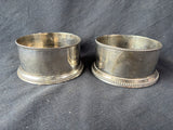 Pair Of Restoration Hardware Hawthorne Wine Bottle Coasters Silver Plated