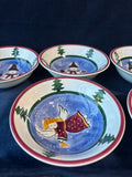 Set Of 6 Christmas Themed Bowls