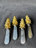 Boston Warehouse Christmas Tree Spreaders & Cheese Knives Lot (6)