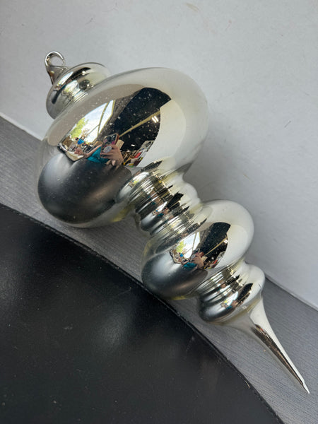 Department 56 Silver Mercury Glass Jumbo Finial Ornament