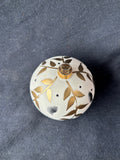 Set Of 6 Gold/Ivory Tone Christmas Ornaments
