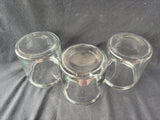 Clear Glass Apothecary Jar Lot (3)