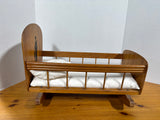 Wooden Doll Rocking Cradle W/ Mattress And Pillow *Read Description*