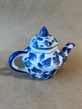 Mini Teapot Andrea by Sadek Blue & White Miniature Ceramic (A)