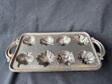 Cast Iron Cornbread Mold Pan Fall Harvest Veggies Autumn