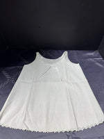 Two Antique Victorian White Batiste Cotton Petticoat Slips Infant/Child Dress Scallop