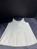 Two Antique Victorian White Batiste Cotton Petticoat Slips Infant/Child Dress Scallop
