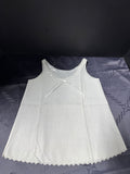 Two Antique Victorian White Batiste Cotton Petticoat Slips Infant/Child Dress Scallop