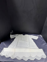 Two Antique Victorian White Batiste Cotton Petticoat Slips Infant/Child Dress Scallop
