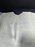 Two Antique Victorian White Batiste Cotton Petticoat Slips Infant/Child Dress Scallop