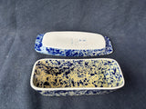 Bennington Potters Blue Agate Butter Dish (CC)