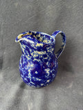 Bennington Pottery Blue Agate Spongeware Pitcher (EE)