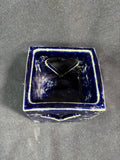Bennington Pottery Blue Agate Candle Holder (FF)