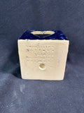 Bennington Pottery Blue Agate Candle Holder (FF)