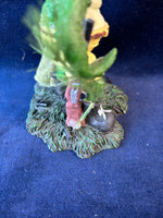 Frog With A Dog Hunting Resin Figurine *Read Description*