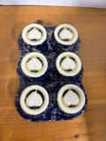 Bennington Pottery Style Blue Agate Muffin Pan (HH)