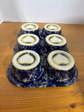 Bennington Pottery Style Blue Agate Muffin Pan (HH)