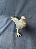 Metal Pheasant Bird Figurine Silver Tone (A)