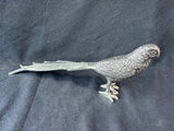 Metal Pheasant Bird Figurine Silver Tone (B)