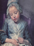 Young Knitter Asleep Print by Jean-Baptiste Greuze