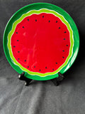 Set Of 6 Melamine Watermelon Plates