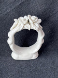 Set Of 5 Porcelain Dresden Floral Napkin Rings (A)