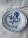 Pair Of American Atelier French Floral  Porcelain Blue and White Decorative Plates
