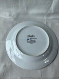 Pair Of American Atelier French Floral  Porcelain Blue and White Decorative Plates