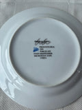 Pair Of American Atelier French Floral  Porcelain Blue and White Decorative Plates