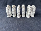 Set Of 6 Porcelain Dresden Floral Napkin Rings (B)