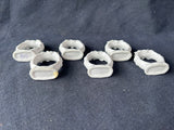 Set Of 6 Porcelain Dresden Floral Napkin Rings (B)