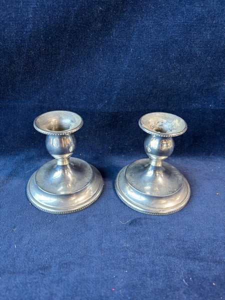 Pair Of Salisbury Pewter Hand Crafted Candlesticks