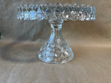 Fostoria American-Cubist Style Pedestal Cake Stand